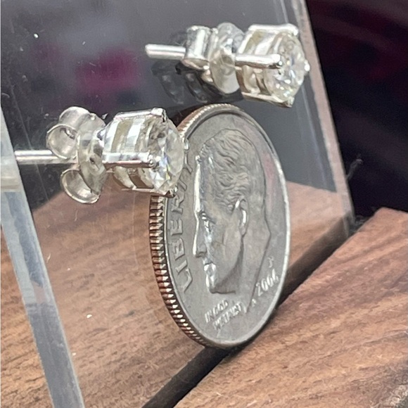 SPECIALDEAL‼️1ct Diamond CERTIFIED studs silver 925 - Picture 7 of 16